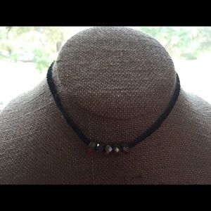 Black crystal choker